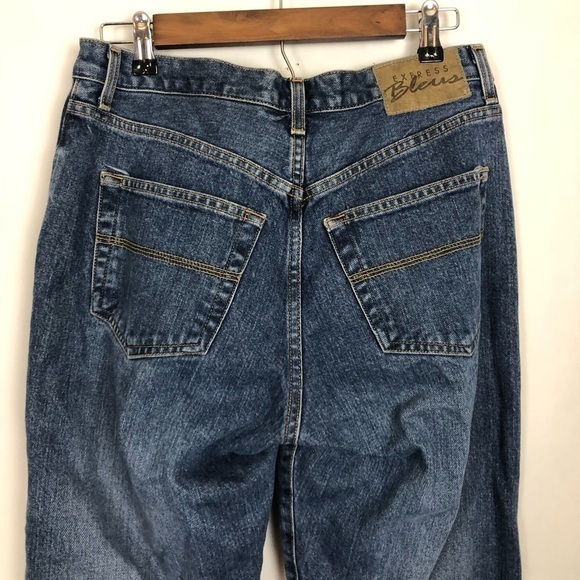Vintage Y2K Express Bleus Blue Jeans Juniors Size 9/10 Straight - Picture 8 of 14